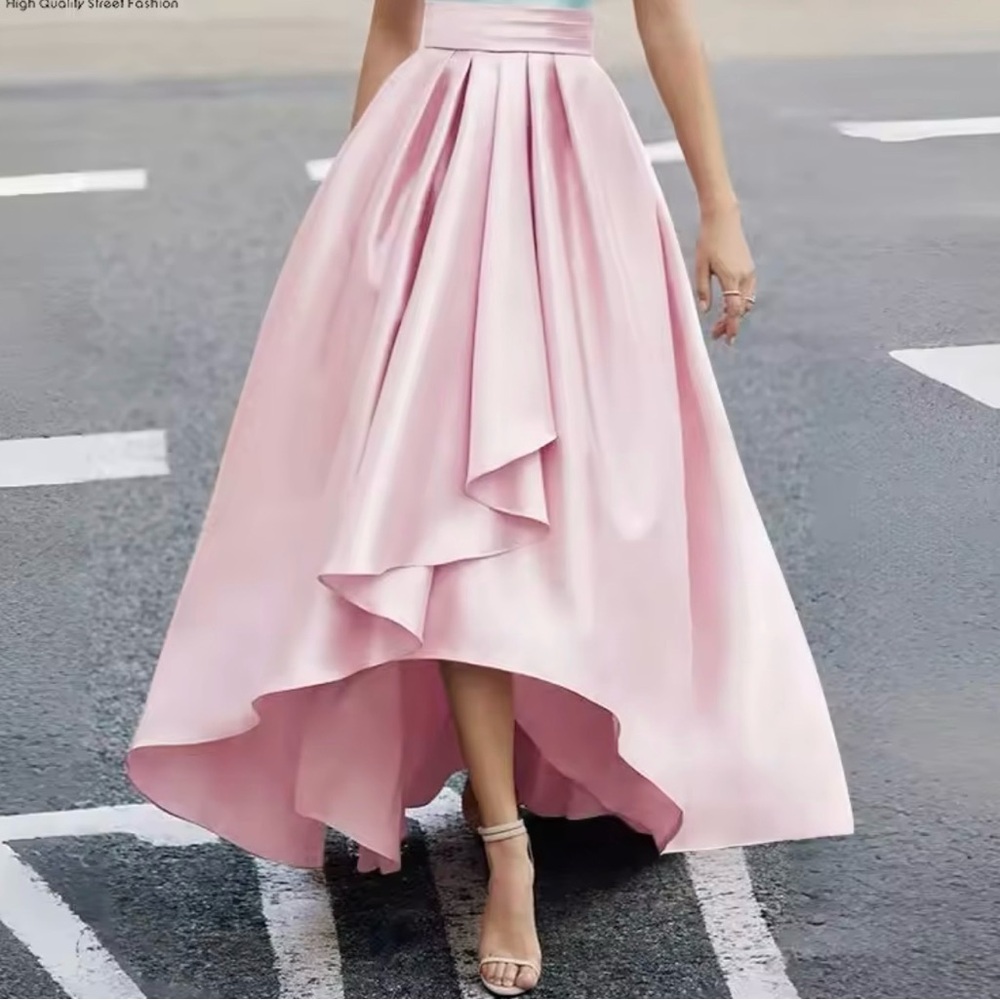 Hi Lo Satin Skirt Asian Size XL